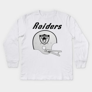 Vintage Raiders Football Helmet Kids Long Sleeve T-Shirt
